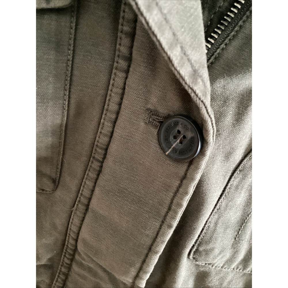 NWT LEVIS Womans Army Green Utility‎ Cargo Jacket Multi Pockets & Hood Size Med - Picture 6 of 16